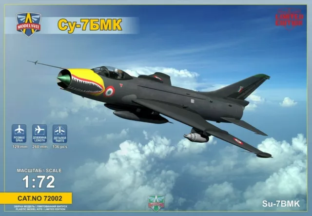 SUKHOI Su-7BMK URSS FIGHTER BOMBER (4Décos)  MODELSVIT PLASTIC KIT 1/72