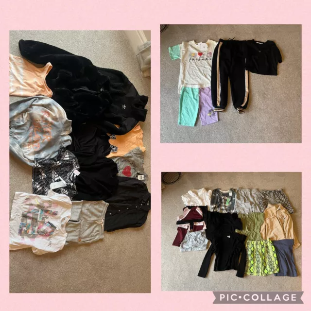 Girls clothes bundle age 8-9 & 9-10 29 items Nike adidas river island zara ralph