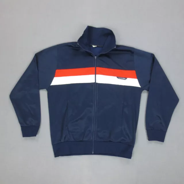 Intersport Sweat Homme S Bleu Vintage 90s Made in France Full Zip Polyester