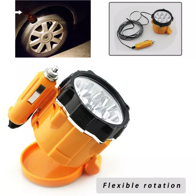 Car 7 LED lamp Magnetic Spotlight Torch Flash Inspection Light Cigarette Lamp