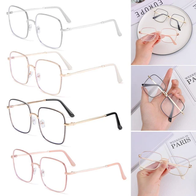 Occhiali Anti Luce Blu Montatura Grande Nera Occhiali Da Lettura Bifocali Quadrati Oversize - Montatura Grande Nera, Anti Luce Blu, Pieghevoli, Unisex Montatura Occhiali Da Vista Donna - Foto 7