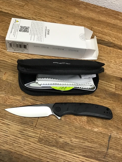 CIVIVI NOx Frame Lock C2110B Knife Black Nitro-V Steel & Black G10