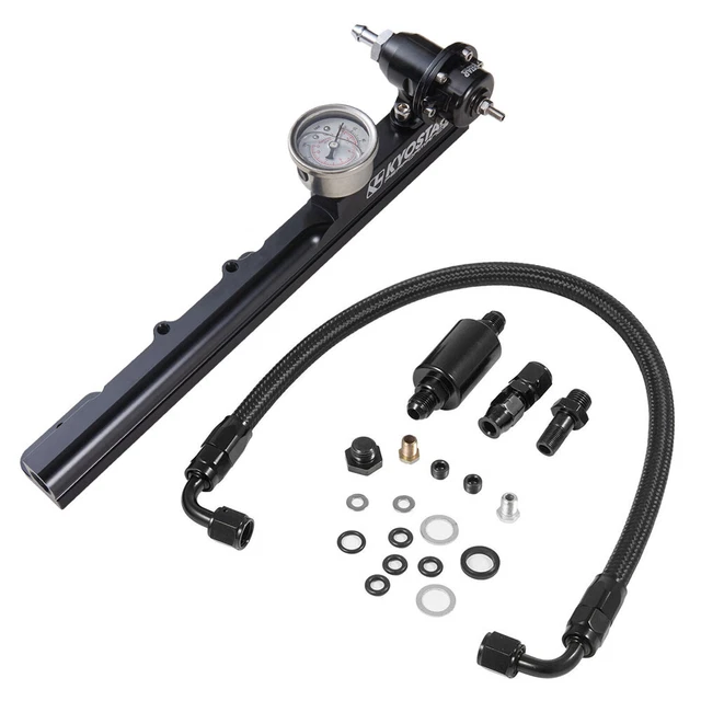 GAUGE FUEL PRESSURE Regulator & Rail Line Kit For Honda B16 B18 B20 Si