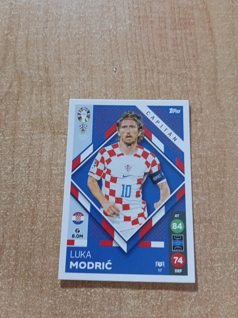 Modric 17 LUKA MODRIC #17 Exclusive Lidl Uefa Euro 2024 Germany Match Attax All ...
