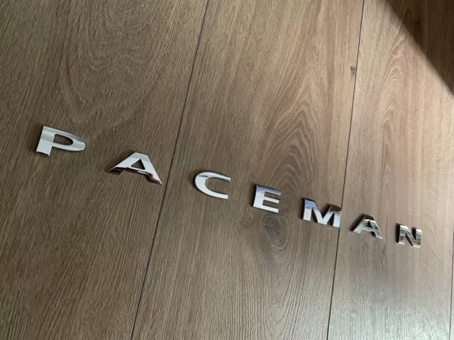 MINI P A C E M A N BMW Distintivo Stivali Paceman Originale Cromo/Argento (usato)