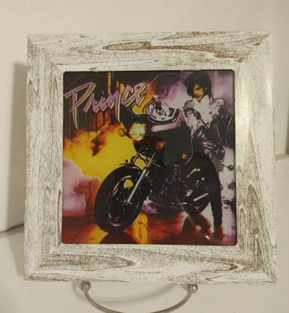 Vintage Prince Purple Rain Album Cover Mirror Glass carnival fair 6x6