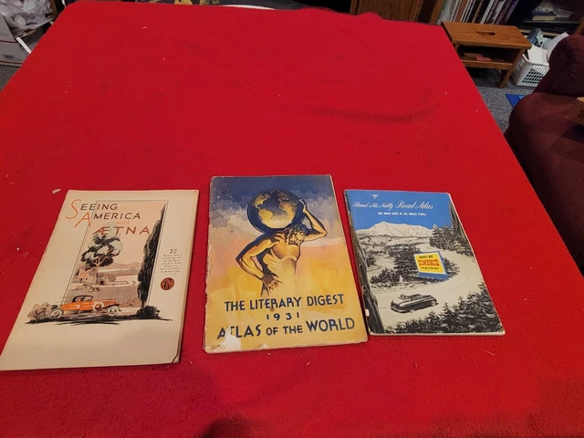 VINTAGE / ANTIQUE Road maps travel guides Atlas world usa 1930’s 1950’s