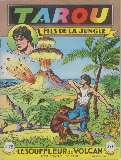 TAROU Fils de la jungle No. 28 - 1956 - LE SOUFFLEUR DE VOLCAN - Comic - Z 1