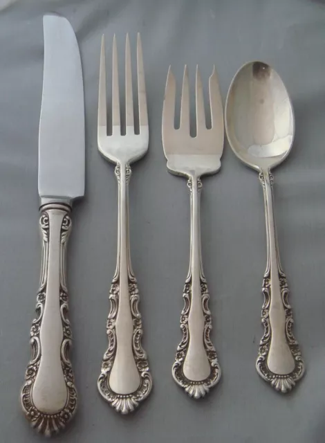 Georgian rose sterling silver flatware sale