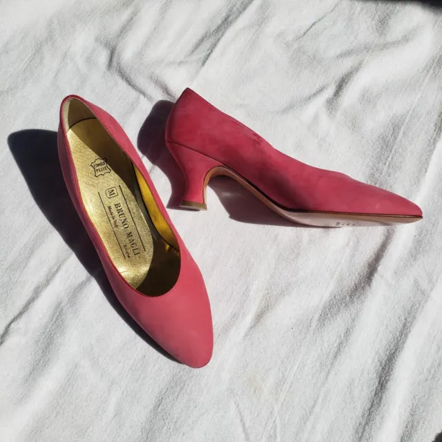 NEW Bruno Magli Pink 2.5in Heels/Pumps Size Women's 8.5 Made In Italy