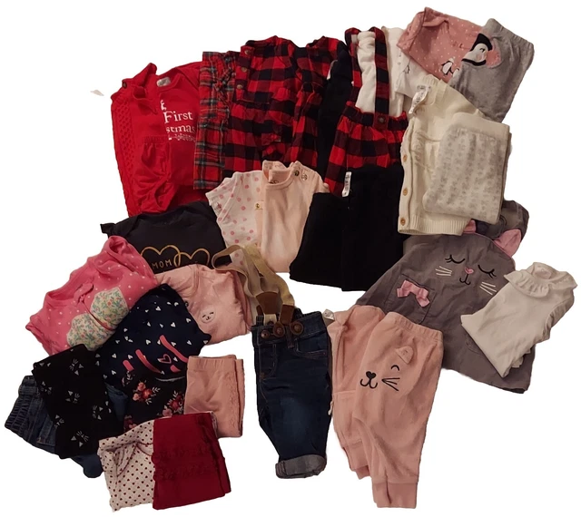 Lot Of 34 3month Winter Baby Girl Clothes Carters Oshkosh