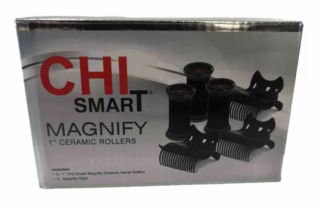 CHI Smart Magnify 3 Replacement 1” Hot Ceramic Rollers & 3 Clips CS1108