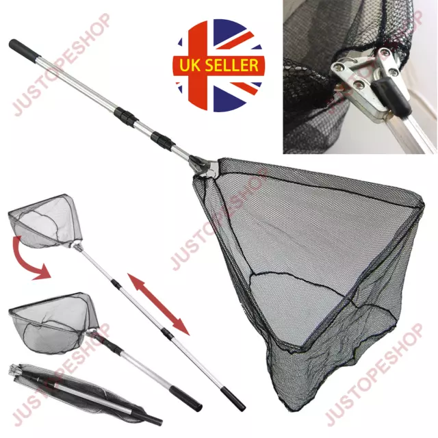 Landing Net Telescopic Pole Folding Extending Fly Trout Carp Course Sea Fishing