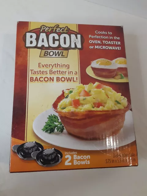 Perfect Bacon Bowl ~ Set of 2 Bacon Bowls ~ Oven, Toaster Oven or Microwave