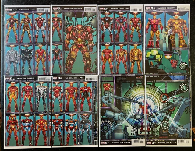 Invincible Iron Man #1 2 3 4 5 6 7 8 Layton CONNECTING Cover SET Lot 2023 NM+*