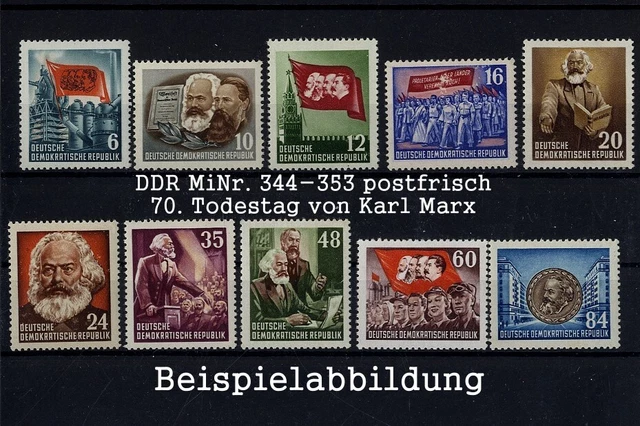 DDR, MiNr. 344-353 postfrisch - 70. Todestag von Karl Marx [DD344S