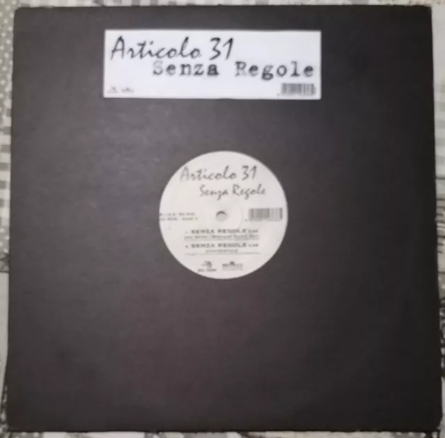 ARTICOLO 31 SENZA REGOLE /CATTIVO GUSTO Vinile 12 - Best Sound BS 035 - 1999