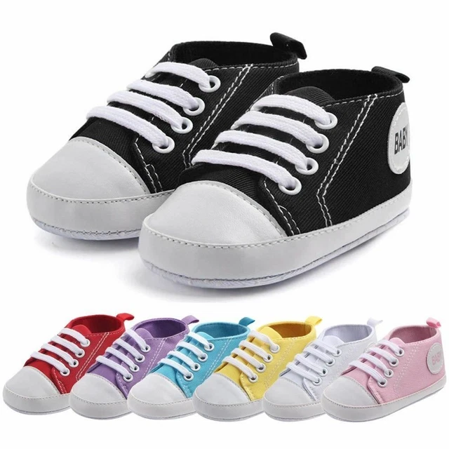Scarpe Piacevole Neonati Bambino Semplice Solido Tela Anti-scivolo Comfortab