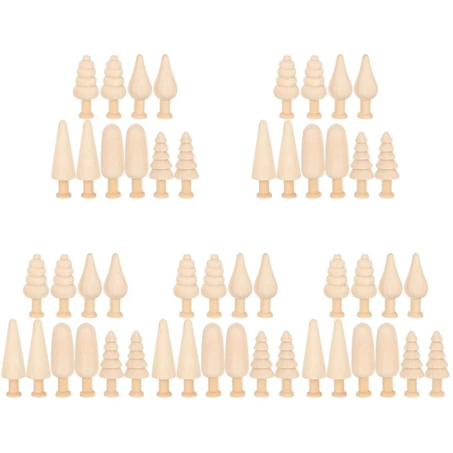 10 pz stampi in legno manichini non dipinti piccoli funghi di legno bambole di legno chiodo di legno