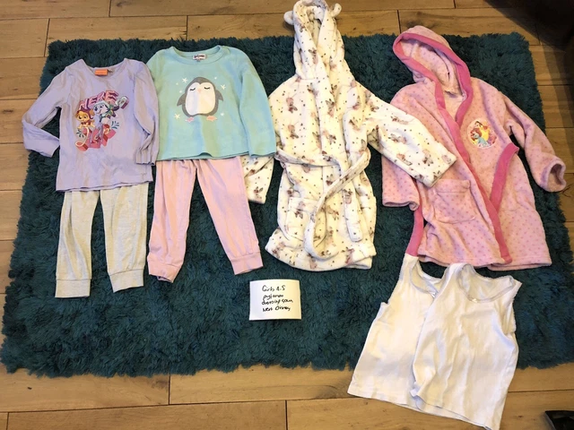 Girls age 4-5 years clothes bundle pyjamas dressing Gown fleece next paw patrol