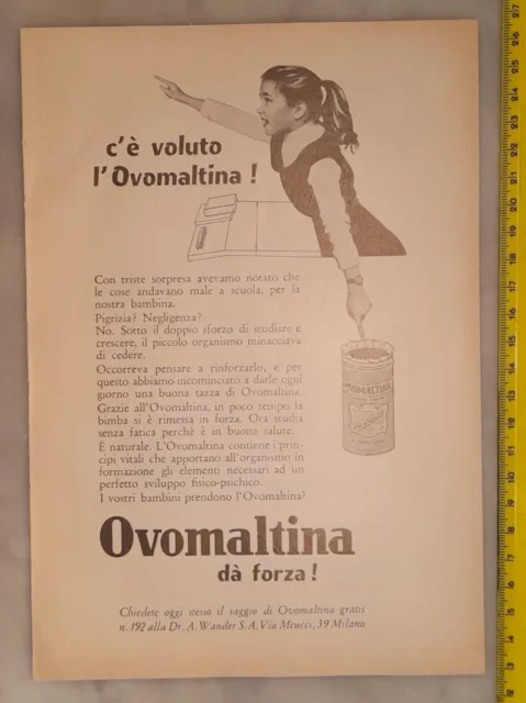 Pubblicità advertising OVOMALTINA  (anni Cinquanta)
