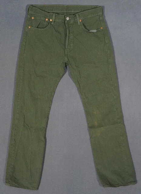 VG01428 **LEVI'S** STRAIGHT LEG JEANS 32X30 (msr 31"x30.5") GREEN