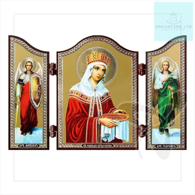 NKlaus Saint Helena Christian Icon Triptych Saints 1440