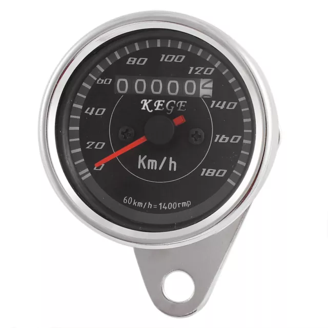 Universel 0-180km/h Compteur compte-tours Moto Indicateur tachymètre DC 12V