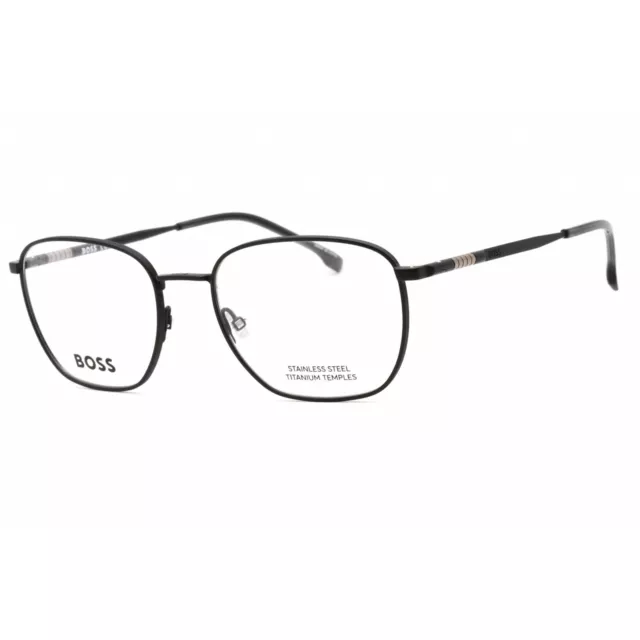 HUGO BOSS MEN'S Eyeglasses Matte Black Metal Full Rim Frame BOSS 1415 ...