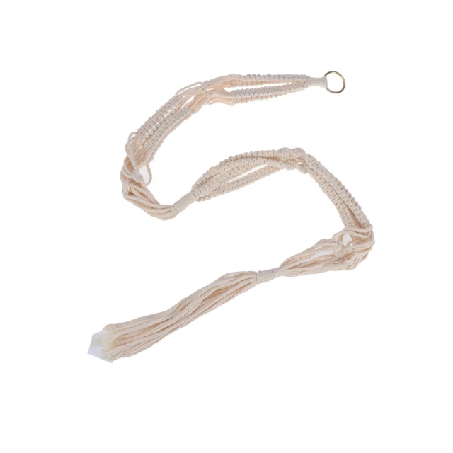 2 stücke Zarte Macrame Doppelpflanzenaufhänger Indoor Outdoor Hängende Pflanzer