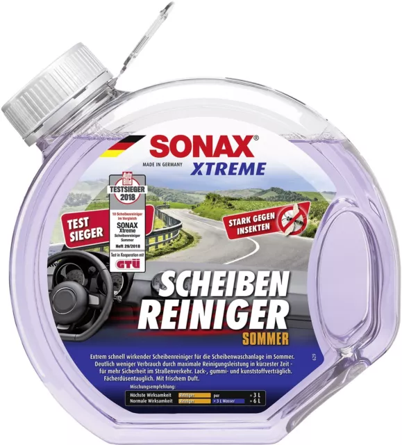 SONAX XTREME ScheibenReiniger Sommer gebrauchsfertig 3 Liter Scheiben Klar