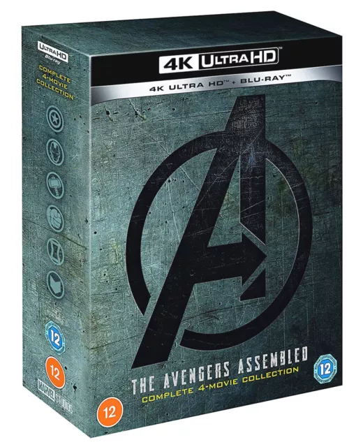 MARVEL: THE AVENGERS 1-4 [4K UHD + Blu-ray] 4-Movie Box Set Digipak Collection