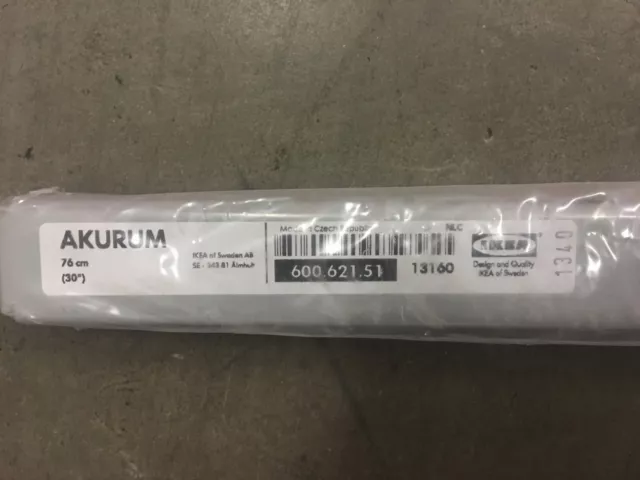 Ikea Akurum 30” Partition Rail New, Sealed 600.621.51