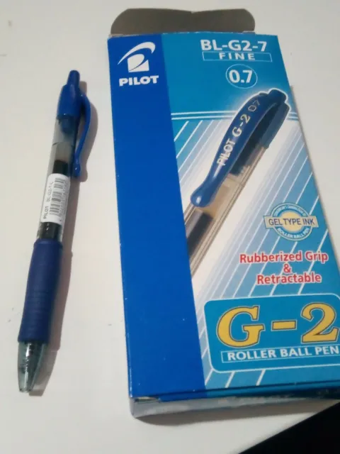 Stylo à bille Pilot G2-7 bleu - pointe moyenne rétractable 0,7 mm