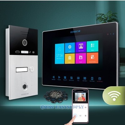 Homsecur HOMSECUR 7" Sonnette Intelligente Vidéo&Audio WIFI Accès RFID pour 1 familles 