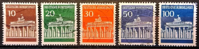 BRD 1966 Mi.-Nr. 506-510 FM Brandenburger Tor, gestempelt LUXUS!