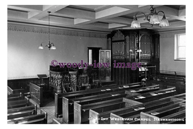 pu1296 - Interior of Wesleyan Chapel , Netherthong , Yorkshire - print 6x4