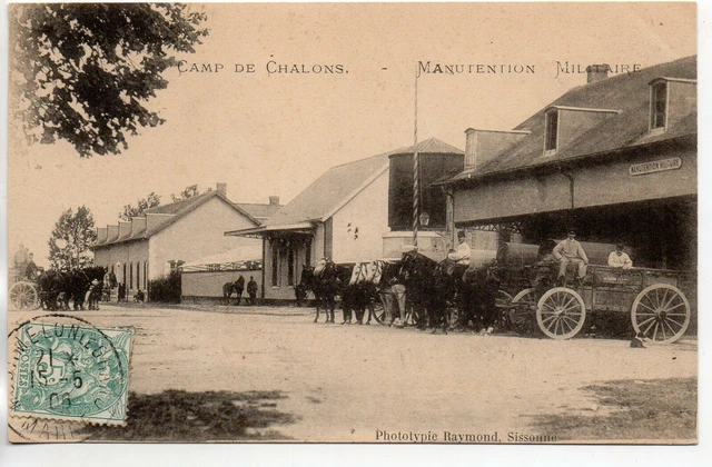 CHALONS SUR MARNE - Marne - CPA 51 - Military Life at Camp Handling Couplings