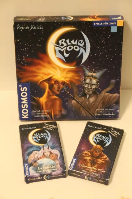 seltenes Blue Moon Kartenspiel mit zwei Völkersets/ Erweiterungen