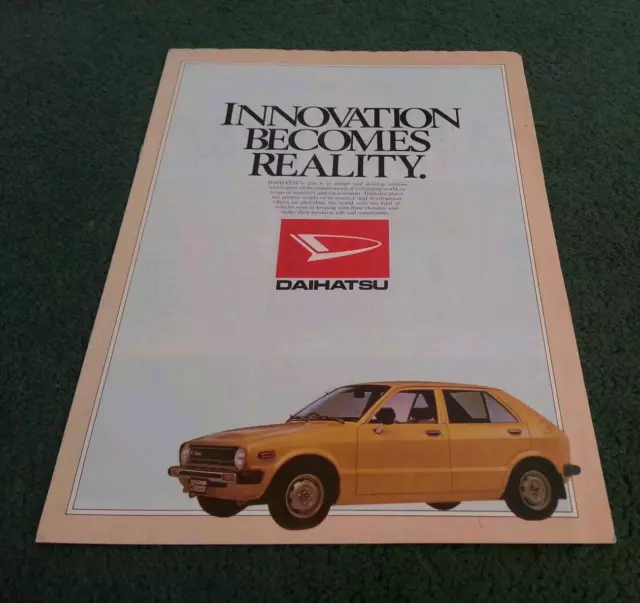 1979 DAIHATSU INNOVATION BECOMES REALITY Charade Fourtrak UK CORPORATE BROCHURE