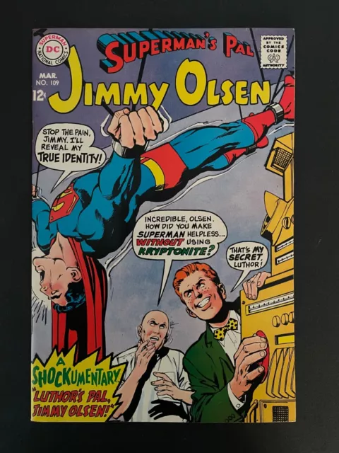 Superman's Pal Jimmy Olsen vol.1 #109 1968 High Grade 9.0 DC Comic Book D58-12