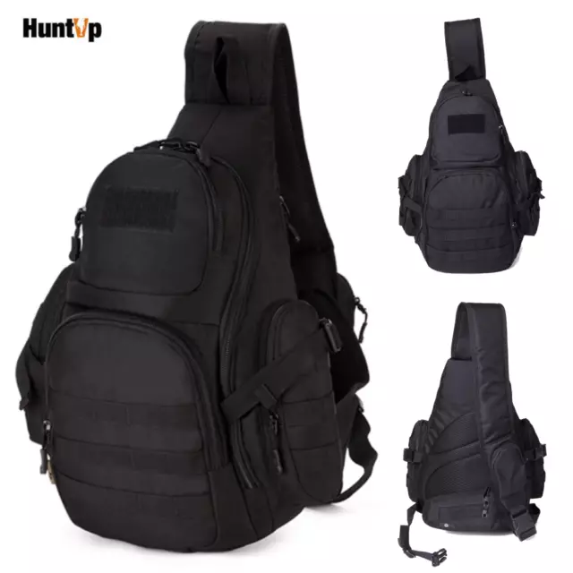 Military Tactical Sling Chest Backpack Large Mens Molle Cross Body Shoulder Bag