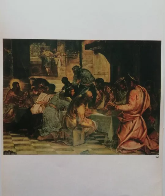 Clipping Ritaglio Illustrazione ULTIMA CENA Tintoretto