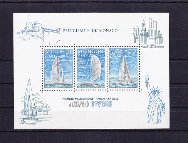 Monaco Block 30 mit 1709-1711 postfrisch Segelregatta #RE408