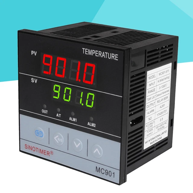 Regolatore Di Temperatura Digitale PID MC701 - Ingresso Termocoppia Tipo K/PT100, Uscita SSR, Montaggio Pannello