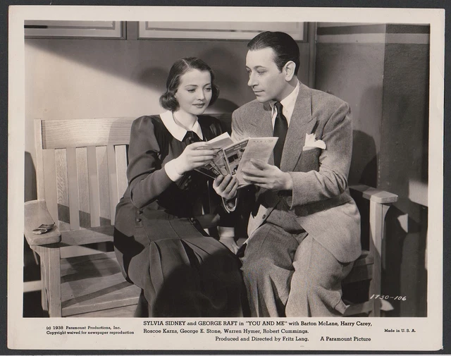 VINTAGE SYLVIA SIDNEY GEORGE RAFT "Publicity Portrait Still" 1930s £4. ...