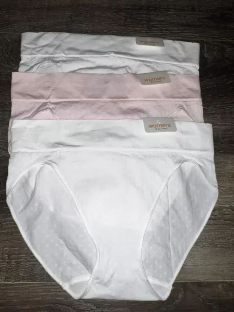NIP Womens Warners Blissful Benefits 3 Pack Breathable Hipster Panties Size  XXL9