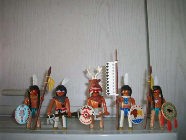 5 Playmobil Western Indianer SIOUX  neuere Version Soldaten Figuren konvolut 4