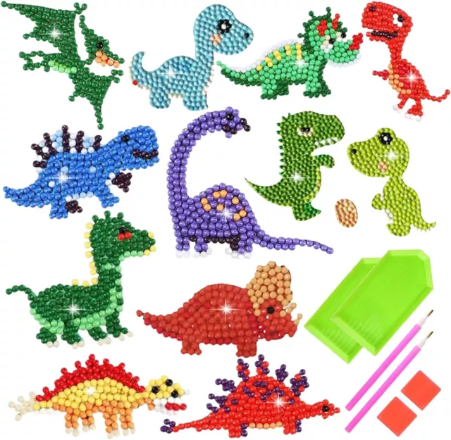 Favson Dinosaurier Diamond Painting Sticker Set, 5D Diamand Painting Set für