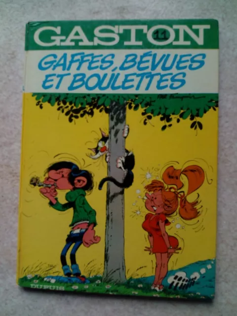 Franquin - Gaston Lagaffe 11 - Dos Rond - Gaffes, Bévues et Boulettes - 1974 - T
